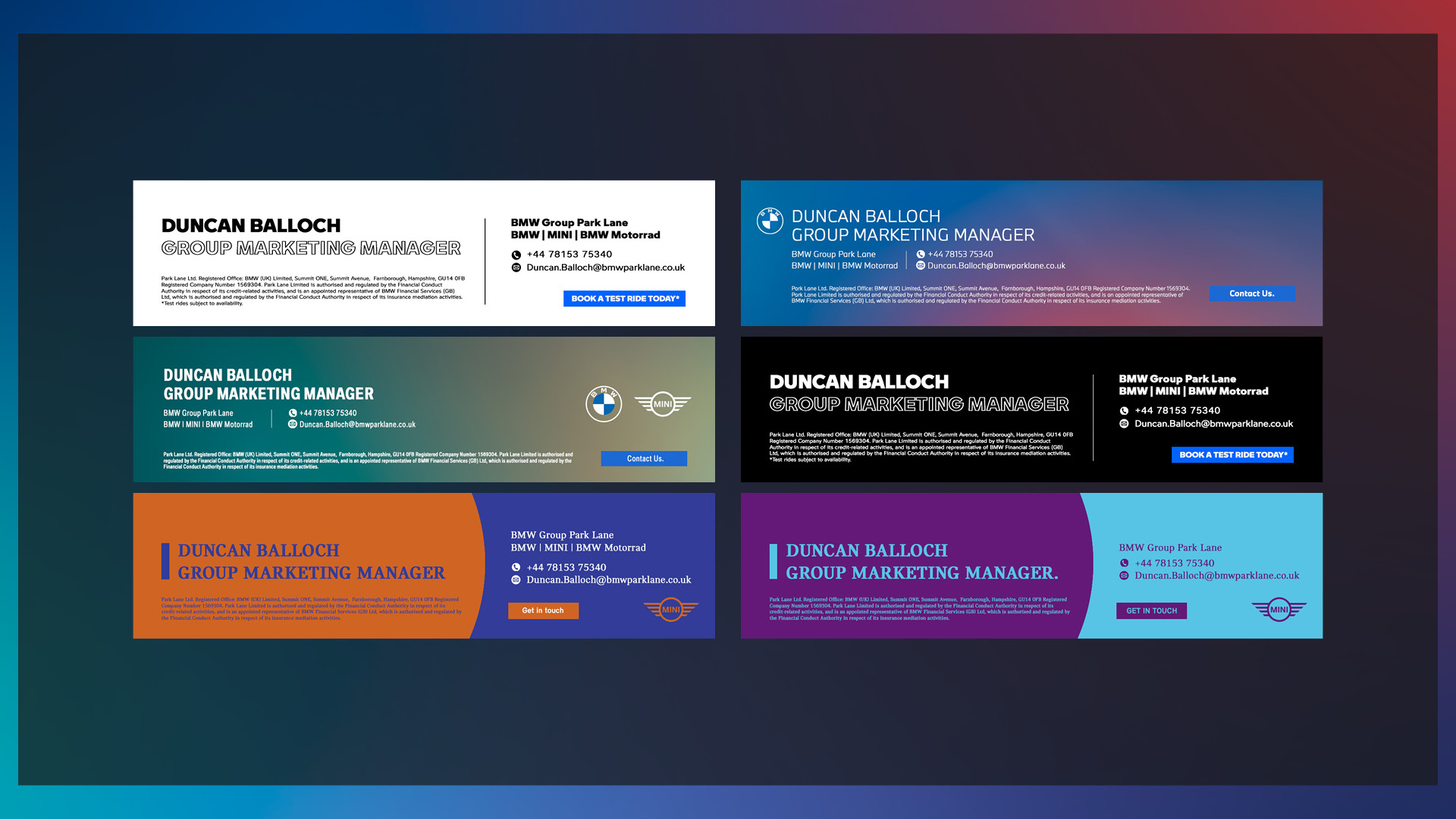 BMW branded email signatures