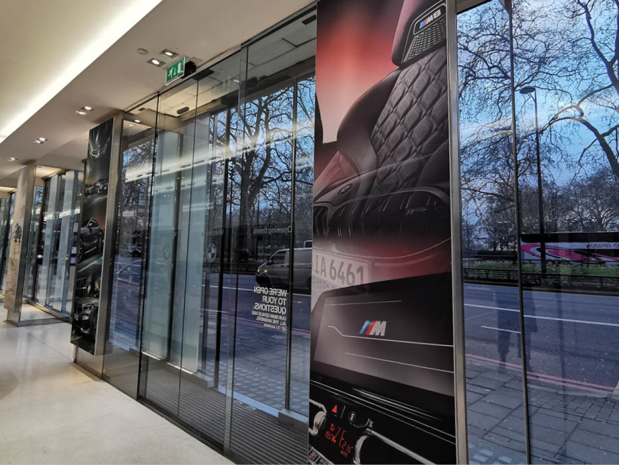 BMW M interior detail pillar