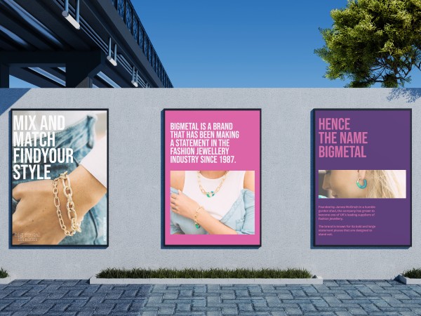 Big Metal posters on a hoarding