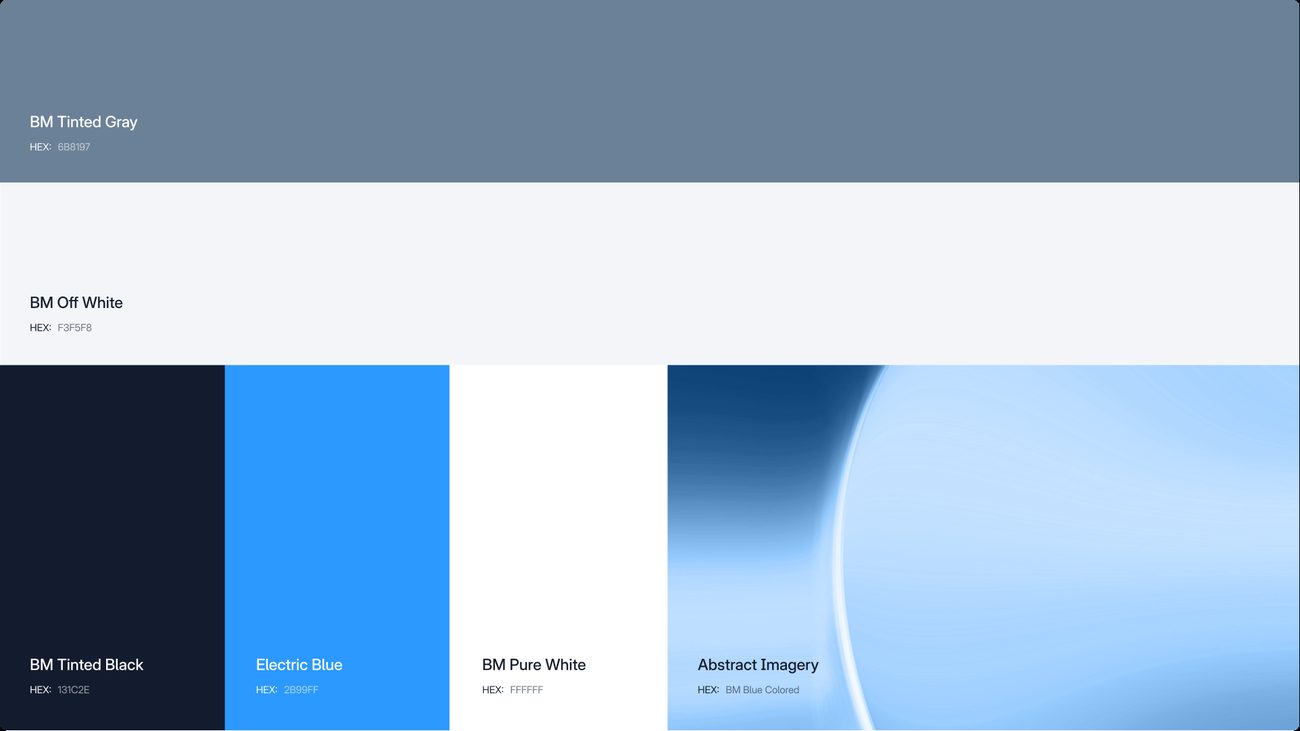 Black Mule Electric Blue, palette