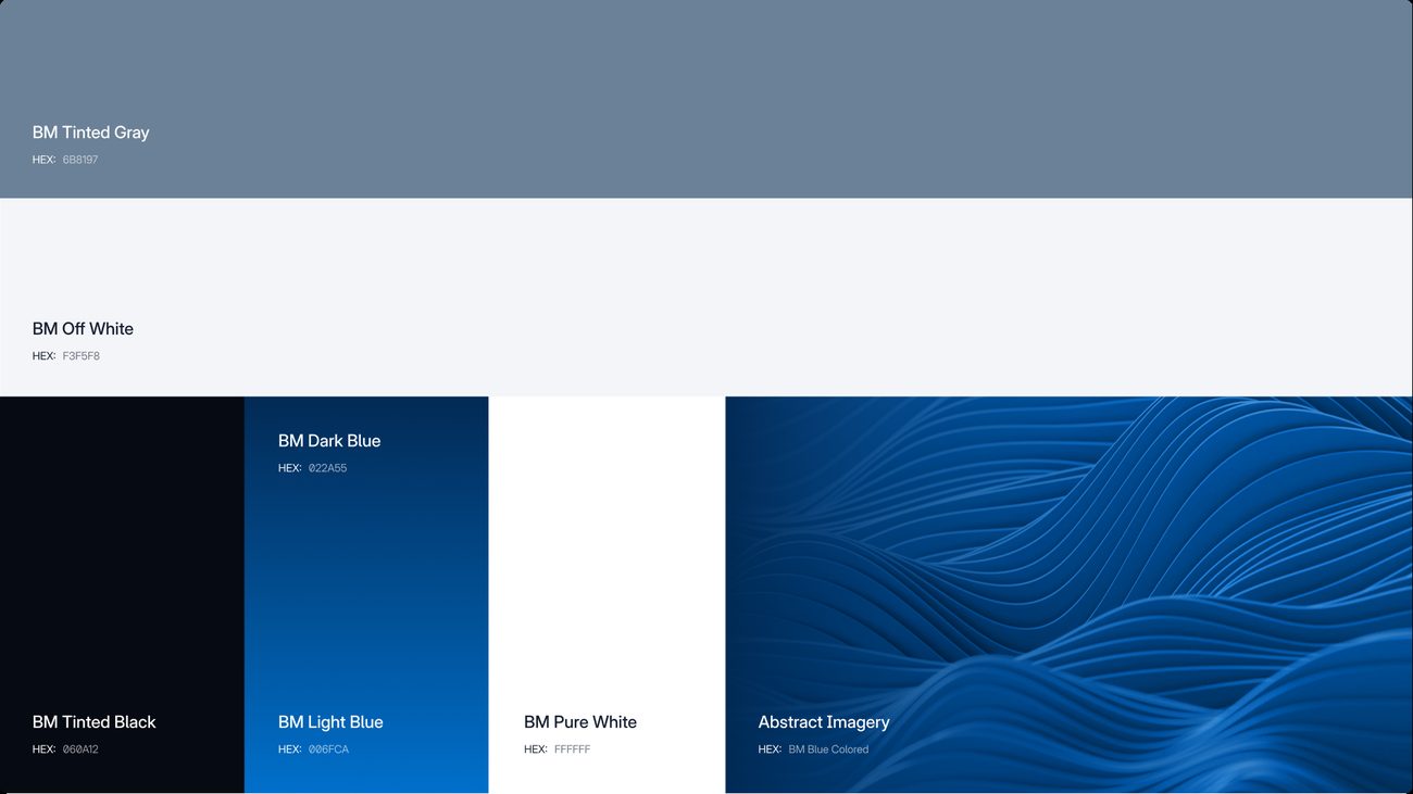 Black Mule Blue Gradient, palette