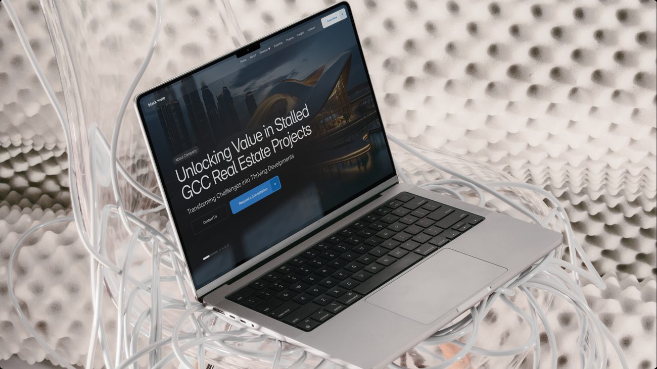 Black Mule website on a laptop, the selected identity