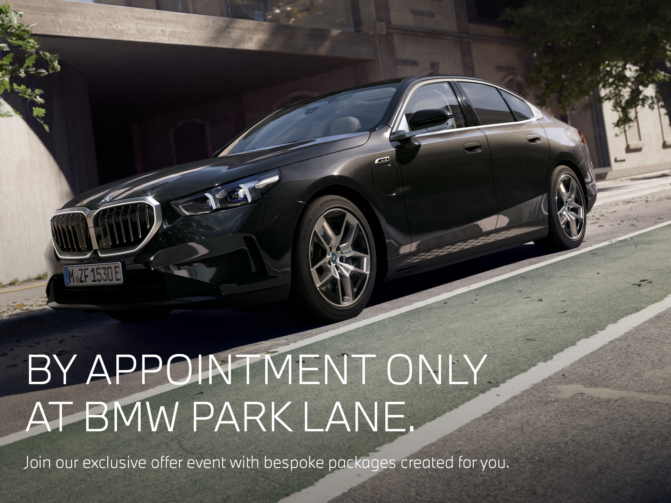 By Appointment Only website header, BMW 5 Series