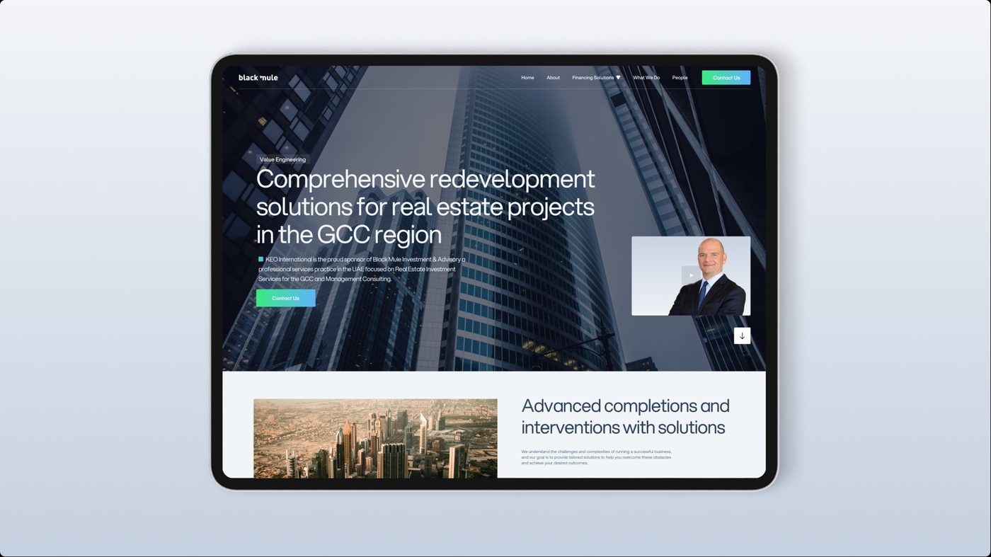 Black Mule website, financing solutions page