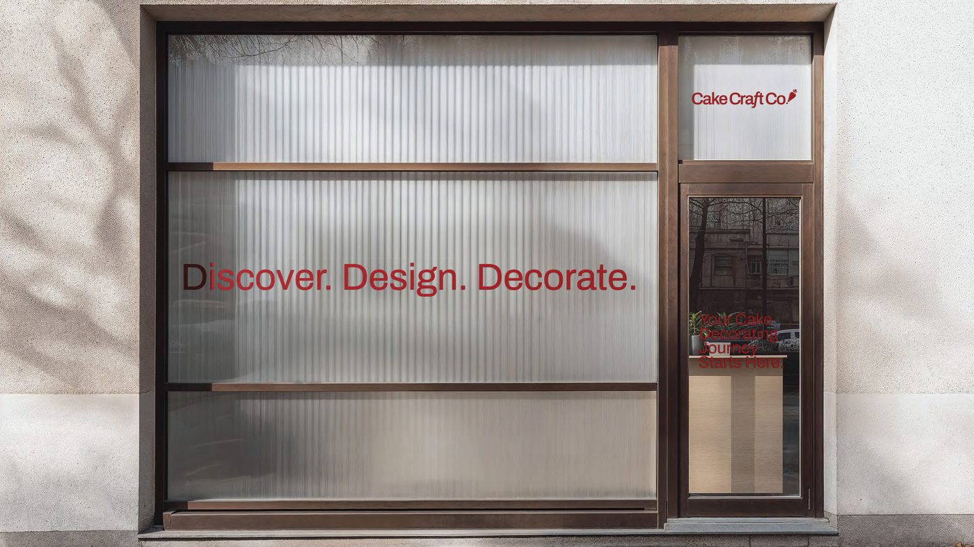 Cake Craft Co shopfront window graphics
