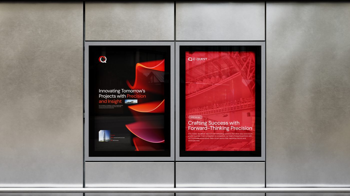 C-Quest paired vertical posters: Innovating Tomorrow's Projects and Crafting Success with Forward-Thinking Precision