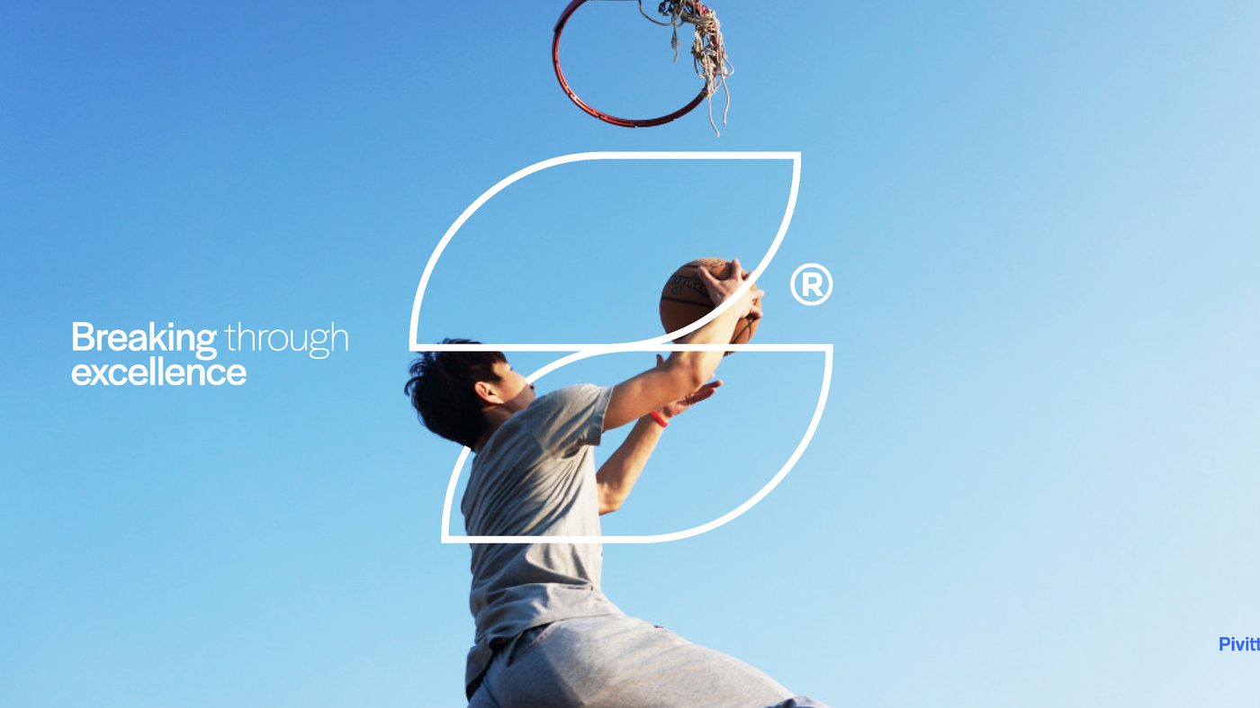 Pansports brand expression blue sky basketball