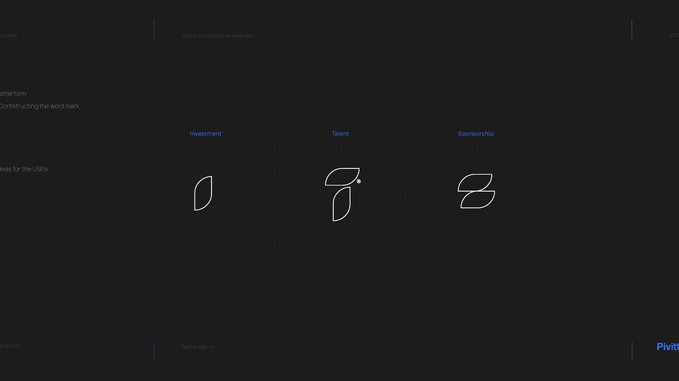 Pansports letterform USP exploration