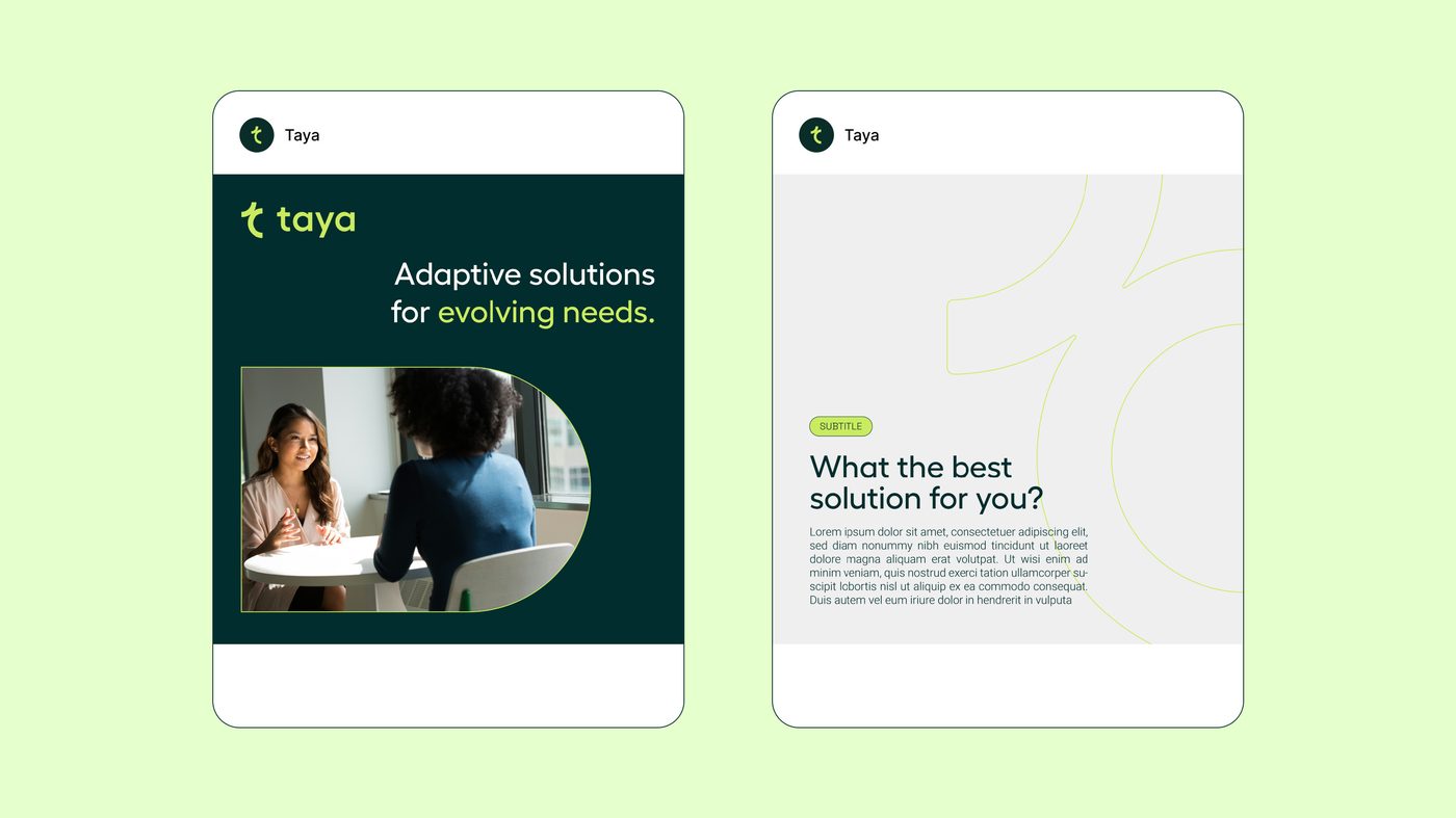 Final brand digital and social applications.