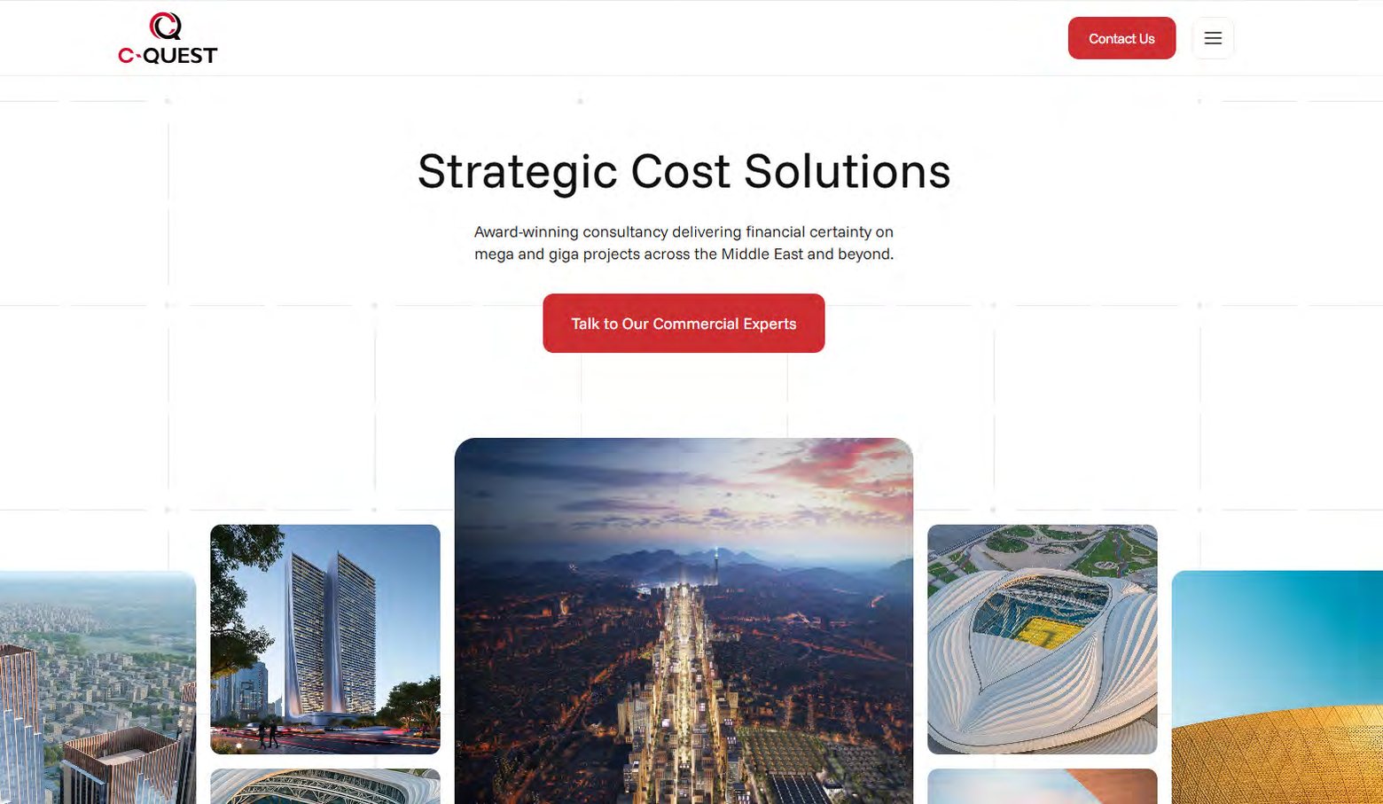 C-Quest website, the pattern framing the content