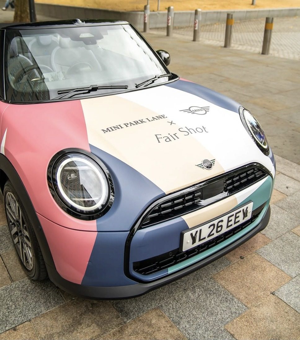Front three quarter of the finished car