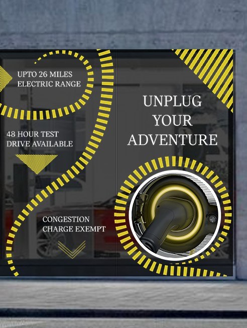 Window display in context, charging plug panel