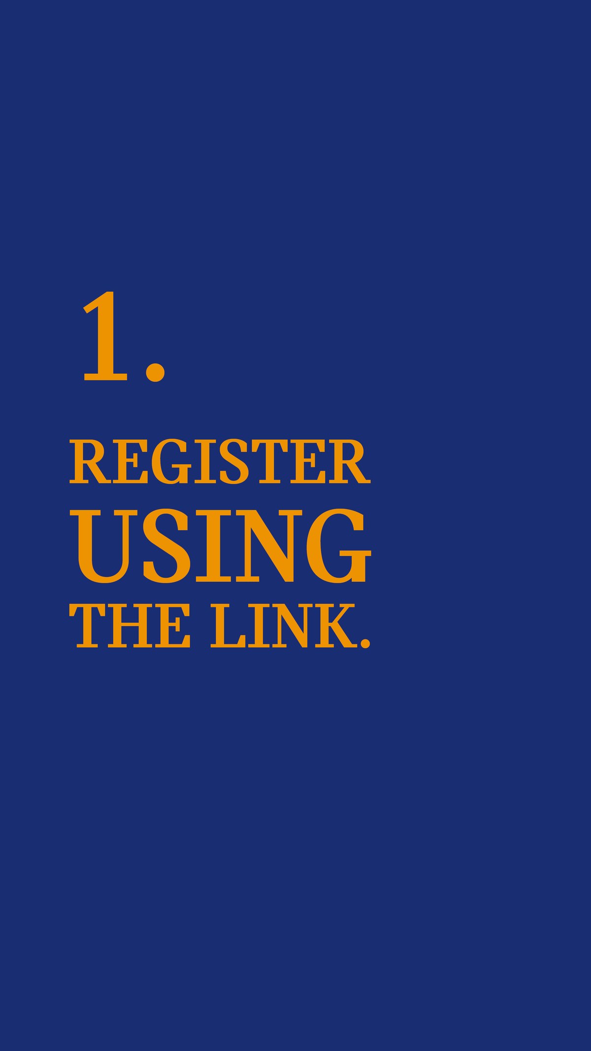 Step one story frame, register