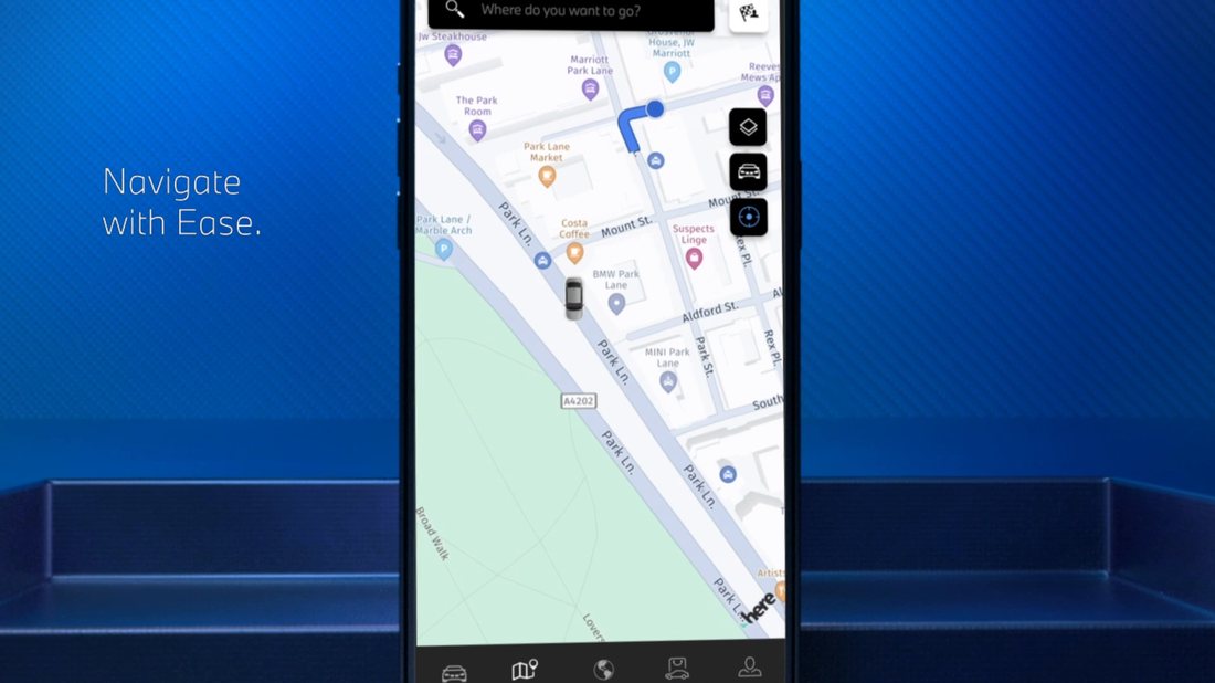 My BMW App film, navigation