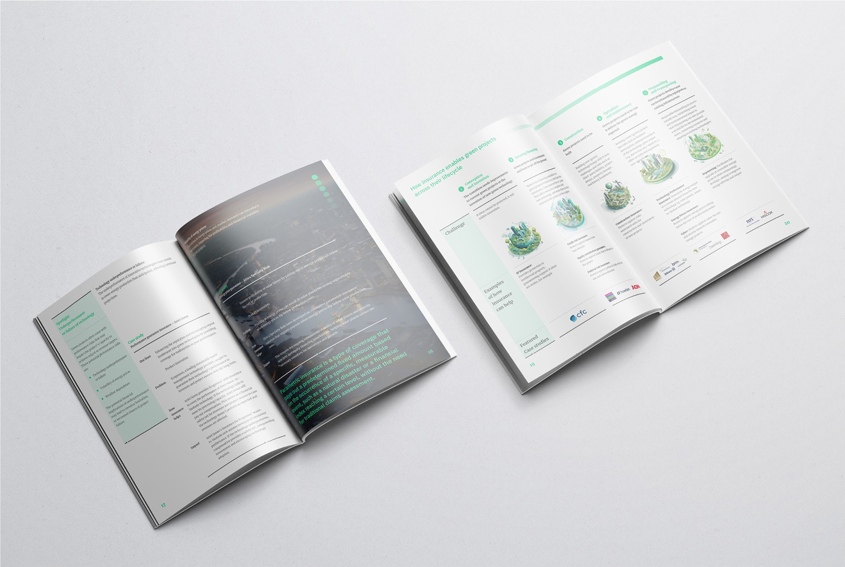 Case studies and the insurer line-up in print