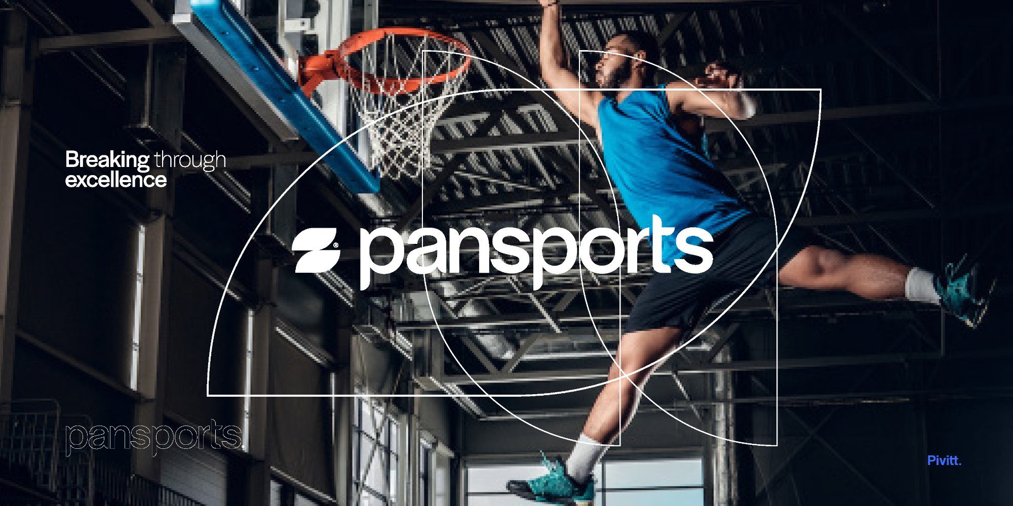 Pansports brand — basketball dunk