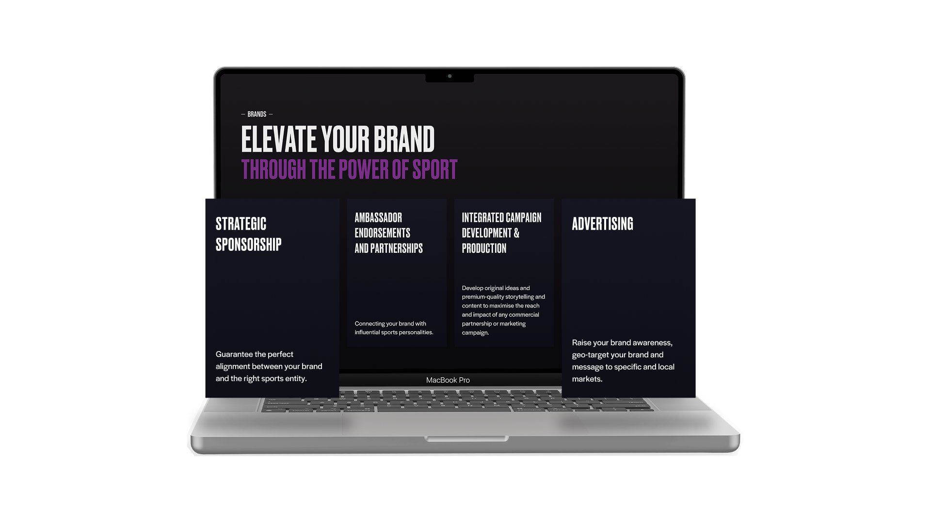 Pansports website — laptop